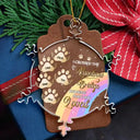 Sad, Memorial, Pet Lovers, Christmas - At The Rainbow Bridge - Personalized Snowflakes Shaped Glass Ornament