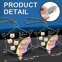 Sad, Memorial, Pet Lovers, Christmas - At The Rainbow Bridge - Personalized Snowflakes Shaped Glass Ornament