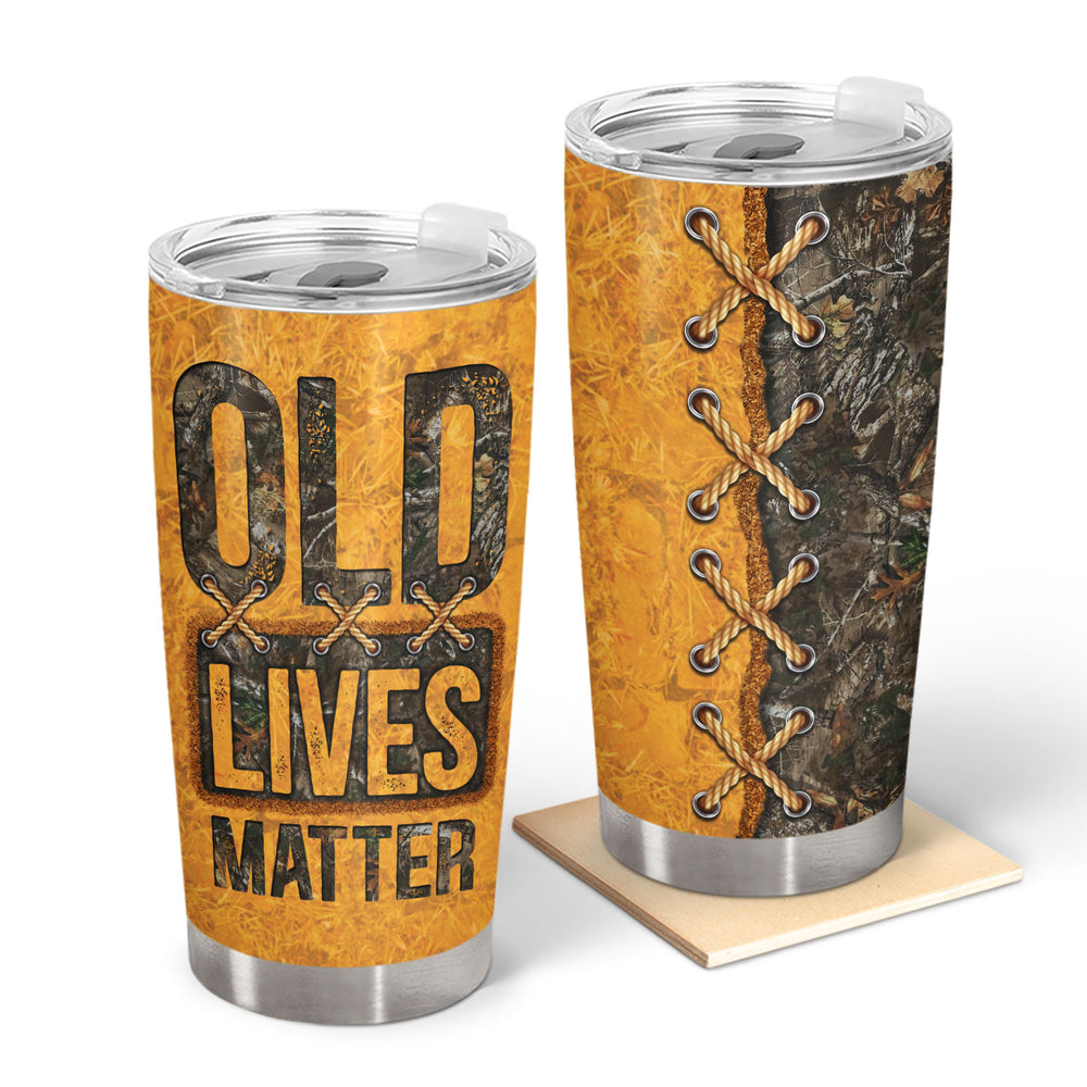 Wander Prints Gift For Dad - Old Lives Matter - 20oz Insulated Tumbler - Father's Day Birthday Gift AZCS