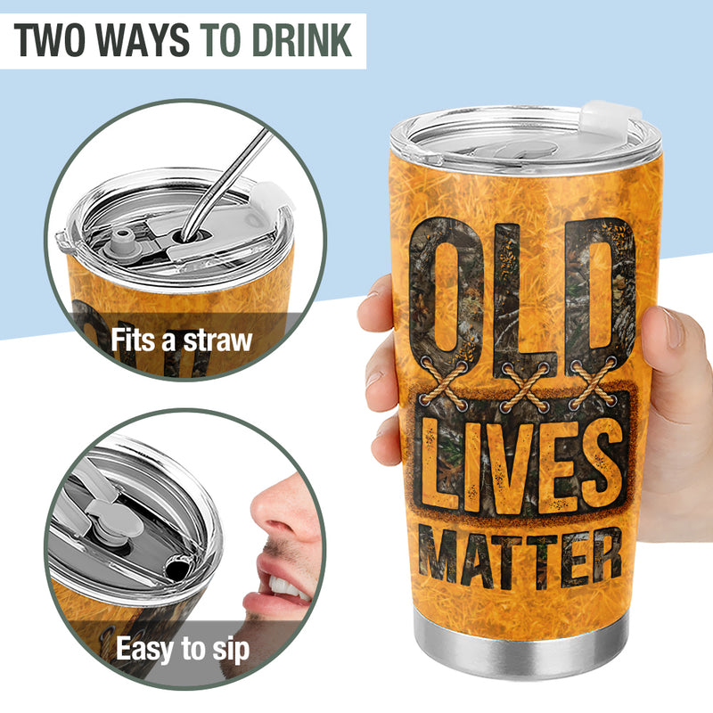 Cadeau Wander Prints pour papa – Old Lives Matter – Gobelet isotherme 59 cl – Cadeau d'anniversaire pour la fête des pères AZCS