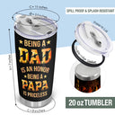 Wander Prints Gift For Dad - Papa Saurus - 20oz Insulated Tumbler - Father's Day Birthday Gift AZCS