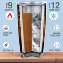 Wander Prints Gift For Dad - Papa Saurus - 20oz Insulated Tumbler - Father's Day Birthday Gift AZCS