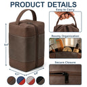 Confident,Gift For Men,Gift For Yourself,Custom Text - Man Stuff - Personalized Leather Canvas Toiletry Bag