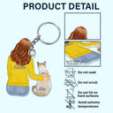 Porte-clés personnalisé en acrylique découpé pour amoureux des chiens et des chats