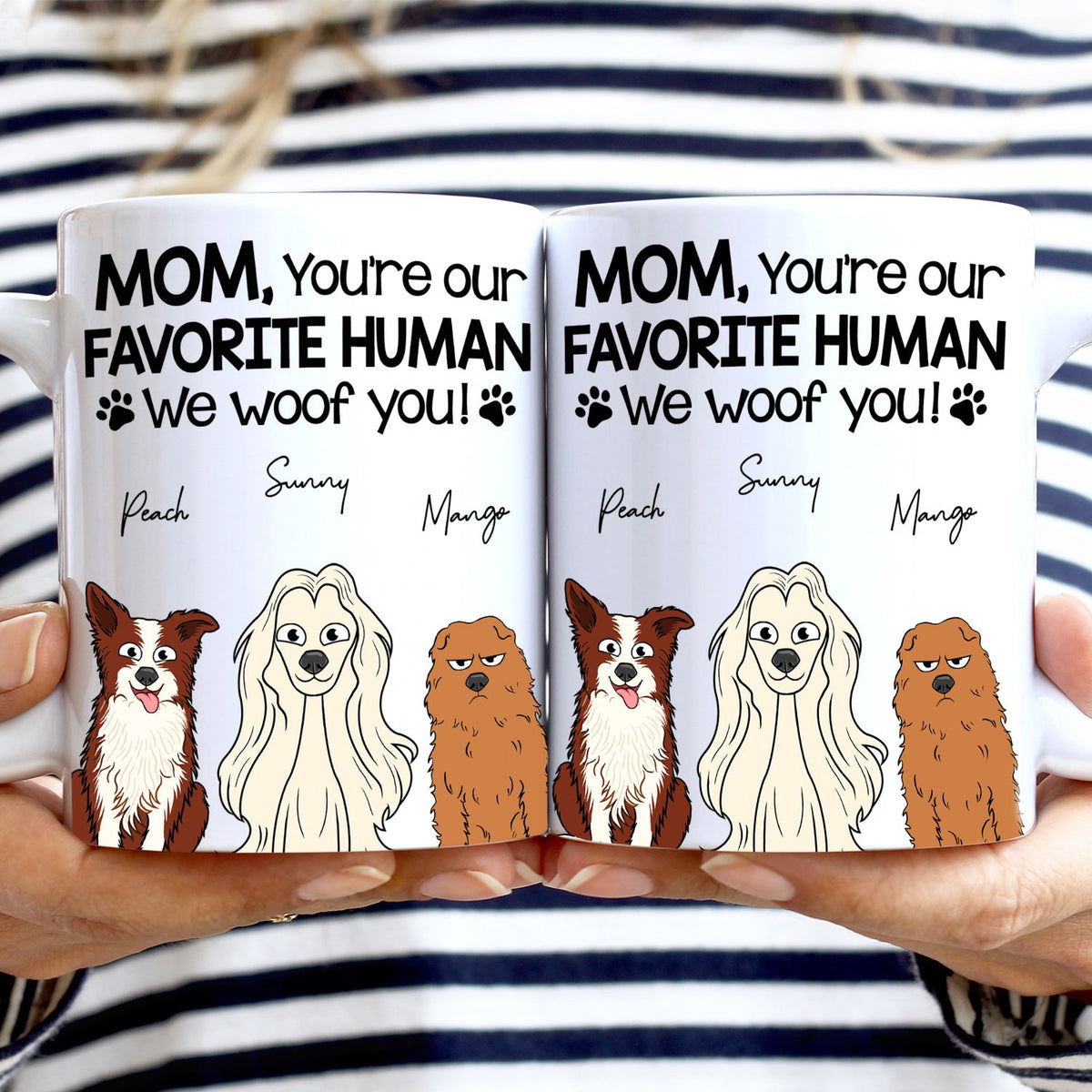 You're My Favorite Human - Gift For Dog, Pet Lovers - Personalized White Edge-to-Edge Mug