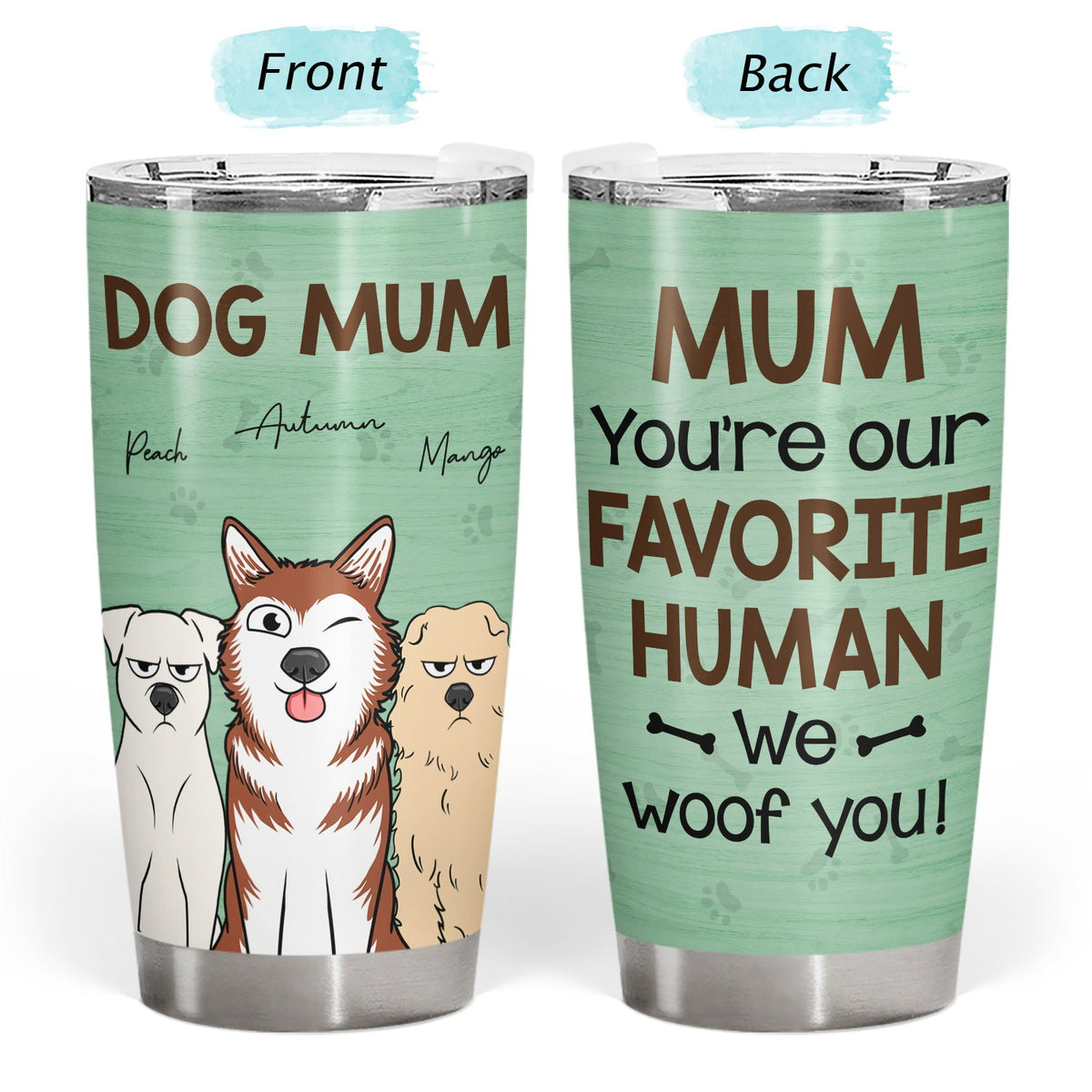 Tu es mon humain préféré - Cadeau pour les amoureux des chiens et des animaux - Gobelet personnalisé