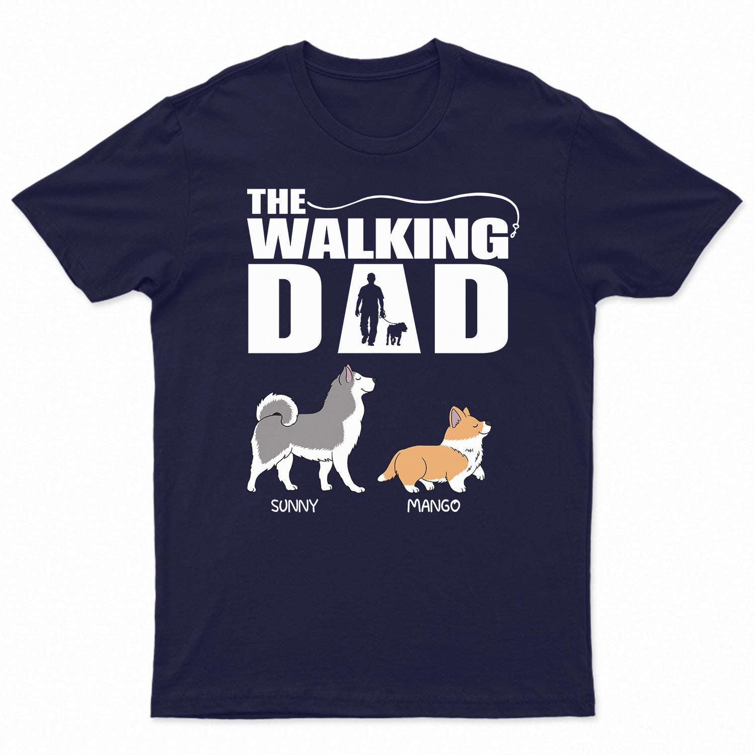 The Walking Dog Dad Mom - Gift For Pet Lovers - Personalized T Shirt