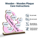 Nos petits-enfants, notre monde - Cadeau d'amour pour parent, grand-parent, grand-mère, papa - Plaque en bois personnalisée à 2 couches 