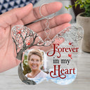 Custom Photo Although You Cannot See Me - Memorial Gift For Family, Siblings, Friends - Personalized Cutout Acrylic Keychain