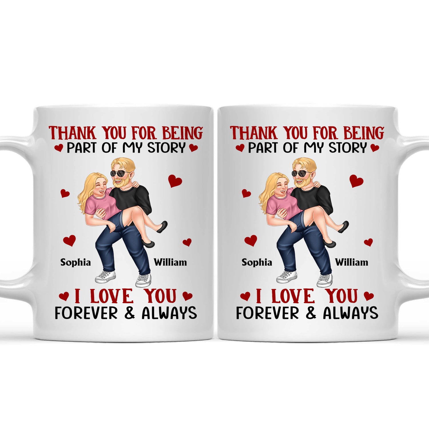 Thank You For Being Part Of My Story - Gift For Couples, Husband, Wife, Boyfriend, Girlfriend - Personalized Mug