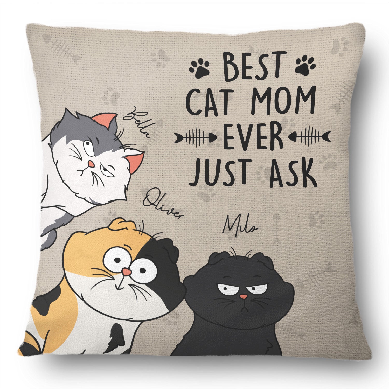 Best Cat Dad Mom Ever Just Ask - Gift For Cat Lovers - Personalized Pillow