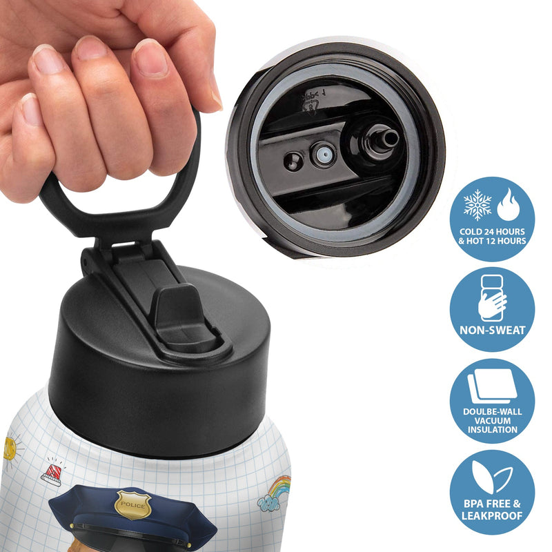 Custom Photo Dream Job I'm Kind Smart Brave Confident - Gift For Kid - Personalized Kids Water Bottle