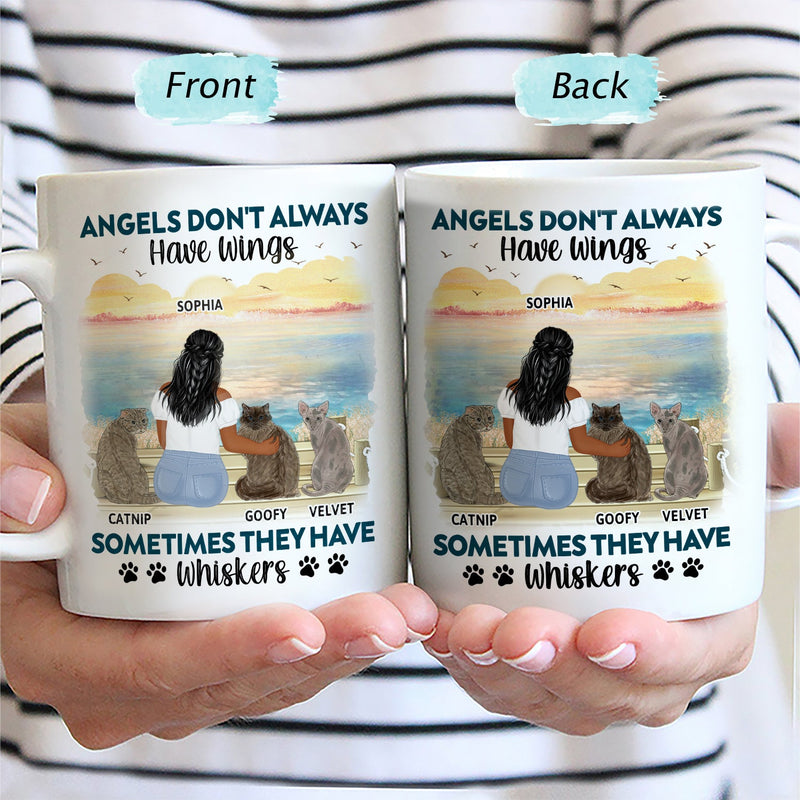 Angels Don't Always Have Wings - Memorial Gift For Cat Lovers, Cat Mom, Cat Dad - Personalized Mug