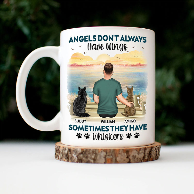 Angels Don't Always Have Wings - Memorial Gift For Cat Lovers, Cat Mom, Cat Dad - Personalized Mug