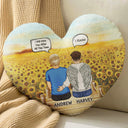 I Miss You I Know - Memorial Gift For Family, Friends, Siblings - Personalized Heart Shaped Pillow