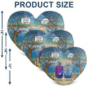 I Miss You I Know - Memorial Gift For Family, Friends, Siblings - Personalized Heart Shaped Pillow