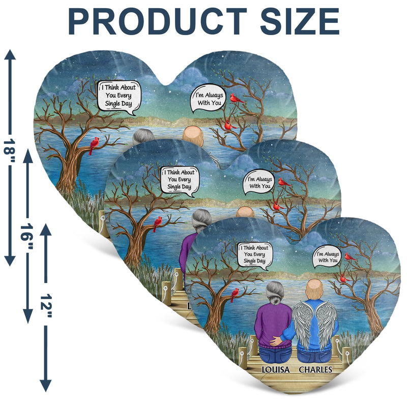 I Miss You I Know - Memorial Gift For Family, Friends, Siblings - Personalized Heart Shaped Pillow