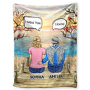 I Miss You I Know - Memorial Gift For Family, Friends, Siblings - Personalized Fleece Blanket, Sherpa Blanket