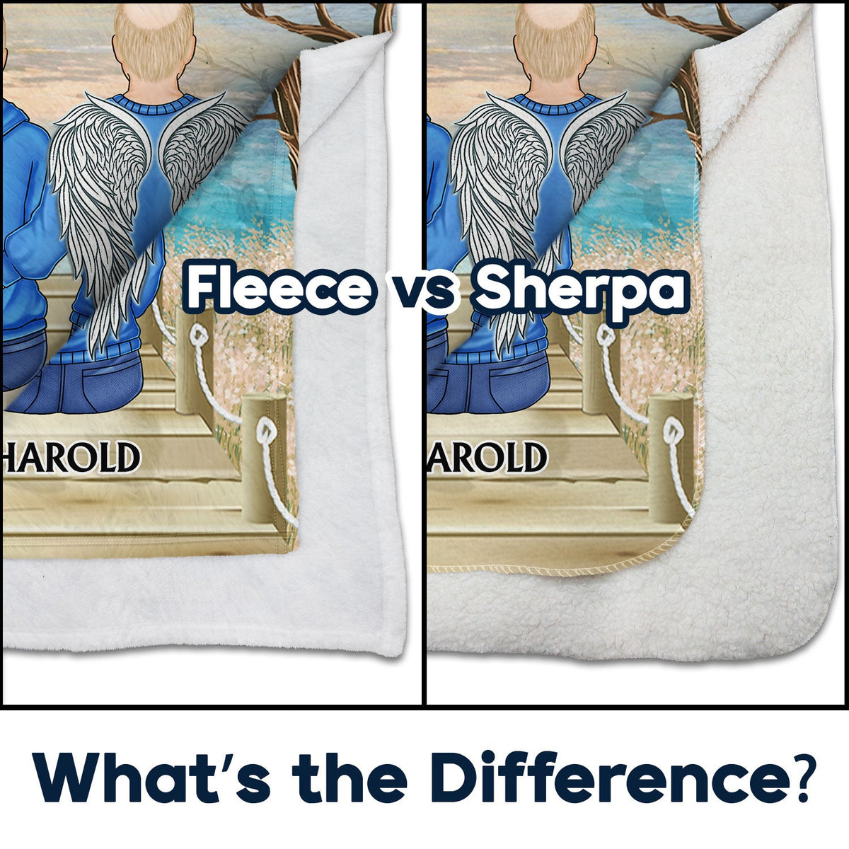 I Miss You I Know - Memorial Gift For Family, Friends, Siblings - Personalized Fleece Blanket, Sherpa Blanket