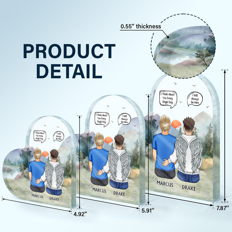 I Miss You I Know - Memorial Gift For Family, Friends, Siblings - Personalized Heart Shaped Acrylic Plaque