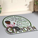 Beware A Crazy Plant Lady Lives Here - Gift For Garden Lovers - Personalized Custom Shaped Doormat