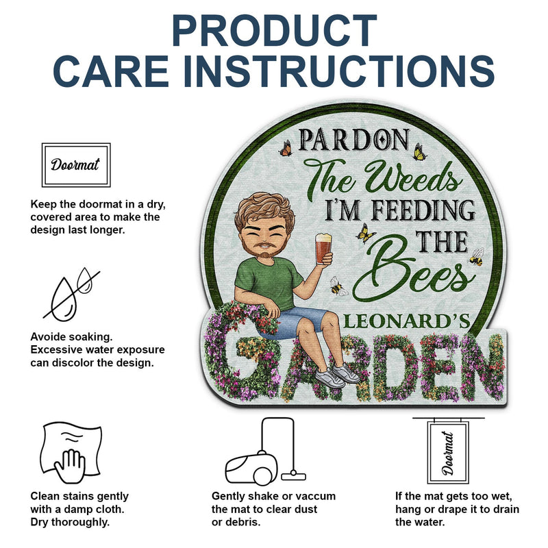 Beware A Crazy Plant Lady Lives Here - Gift For Garden Lovers - Personalized Custom Shaped Doormat