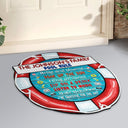 Swimming Pool Rules Relax - Poolside Decor - Personalized Custom Shaped Doormat
