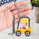 Custom Photo Funny Kid Vehicle - Gift For Children, Grandkids, Parents, Grandparents - Personalized Cutout Acrylic Keychain