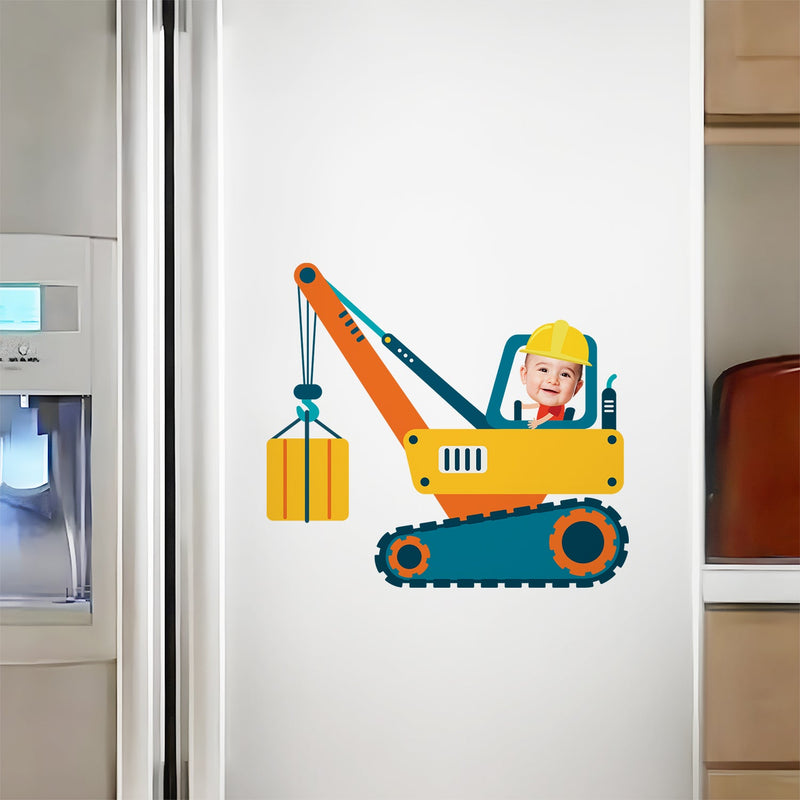 Custom Photo Funny Kid Vehicle - Gift For Children, Grandkids, Parents, Grandparents - Personalized Decor Decal