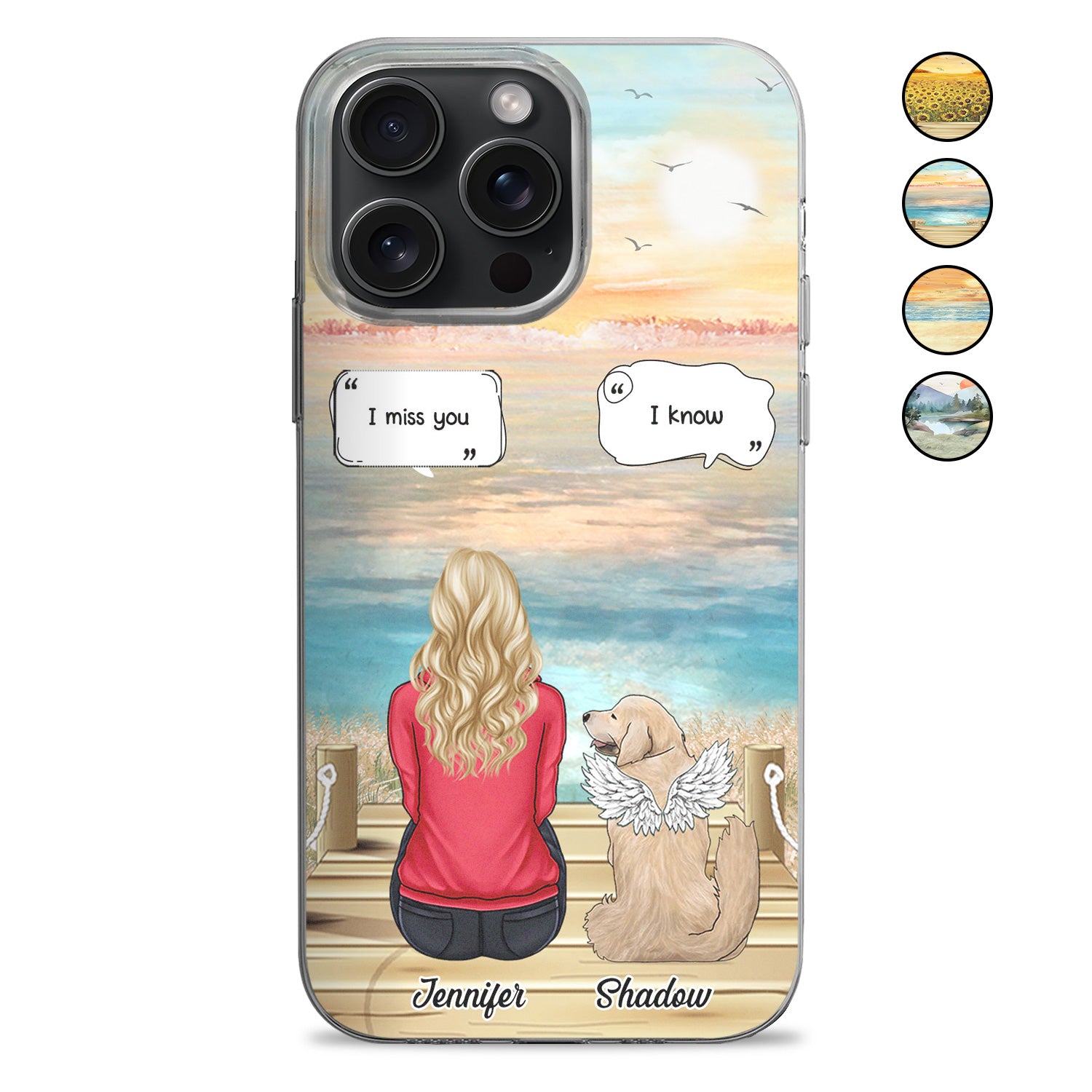 I Miss You I Know - Memorial Gift For Pet Lovers, Dog Mom, Dog Dad, Cat Mom, Cat Dad - Personalized Clear Phone Case