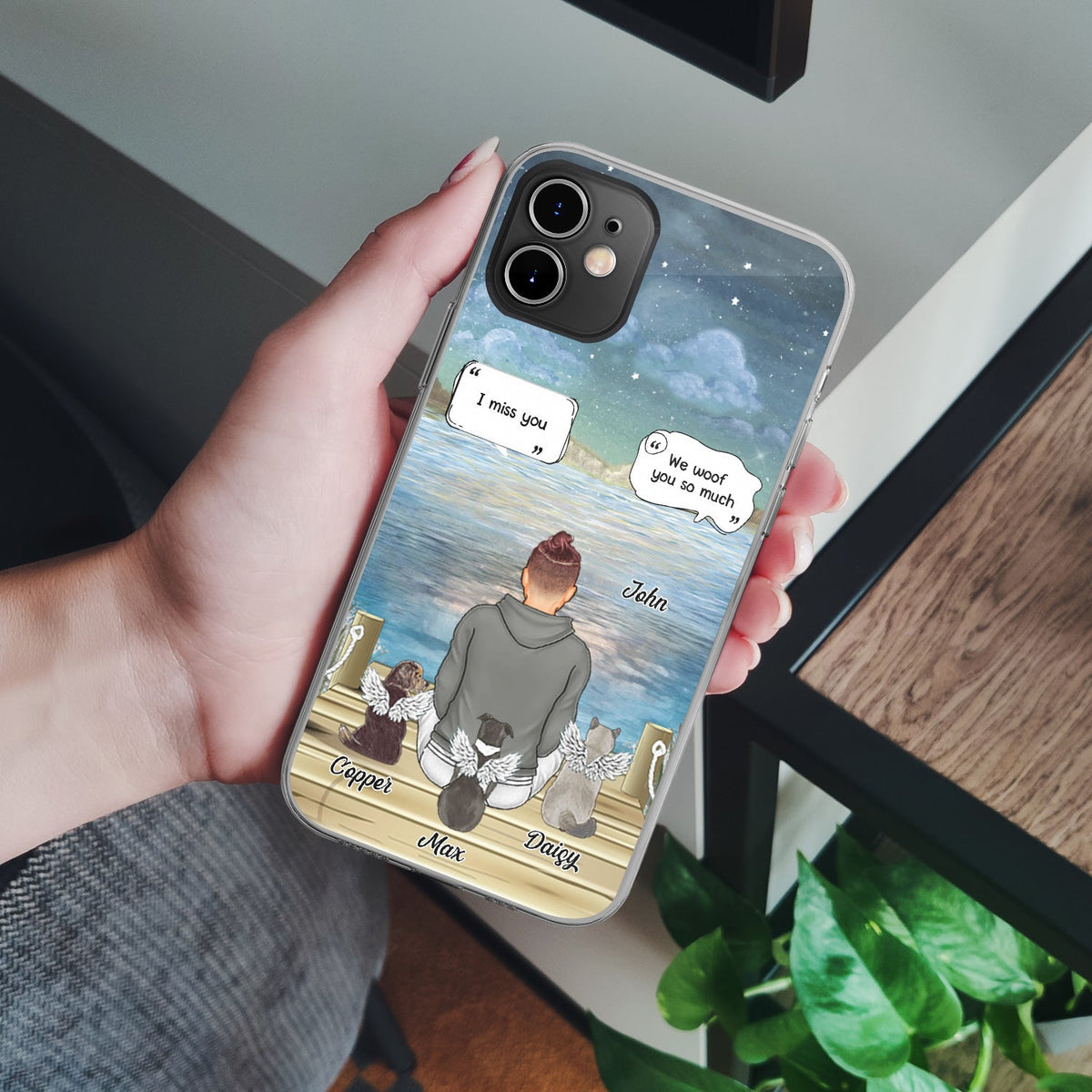I Miss You I Know - Memorial Gift For Pet Lovers, Dog Mom, Dog Dad, Cat Mom, Cat Dad - Personalized Clear Phone Case