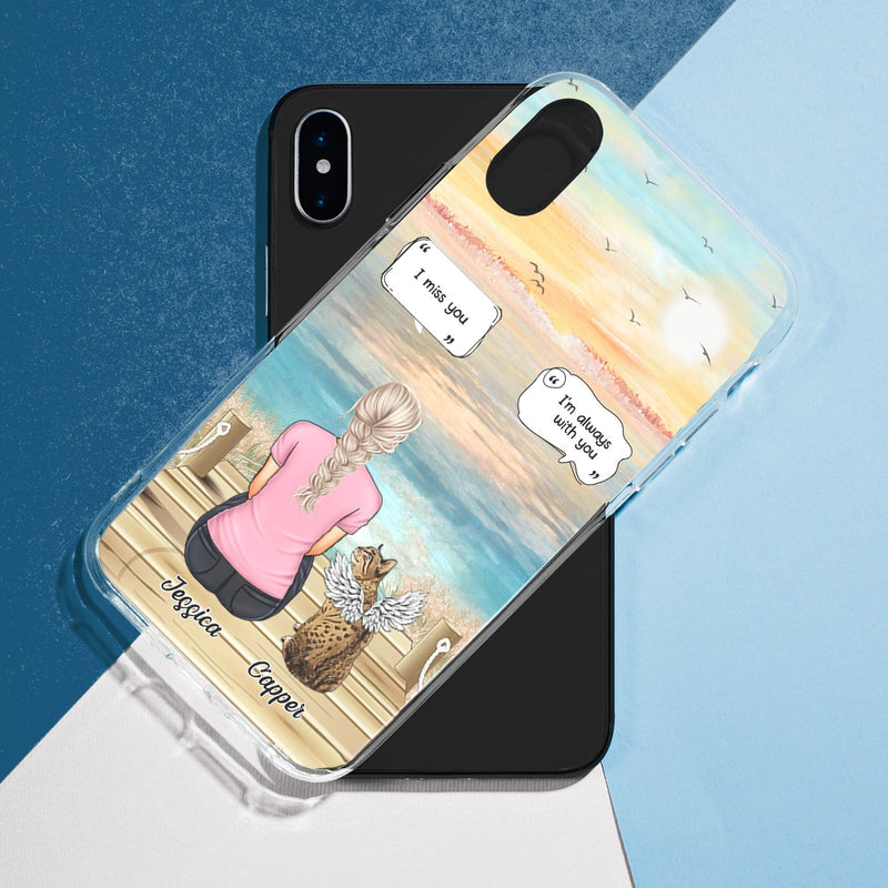 I Miss You I Know - Memorial Gift For Pet Lovers, Dog Mom, Dog Dad, Cat Mom, Cat Dad - Personalized Clear Phone Case