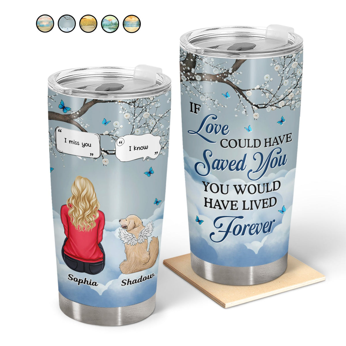 I Miss You I Know - Memorial Gift For Pet Lovers, Dog Mom, Dog Dad, Cat Mom, Cat Dad - Personalized Tumbler