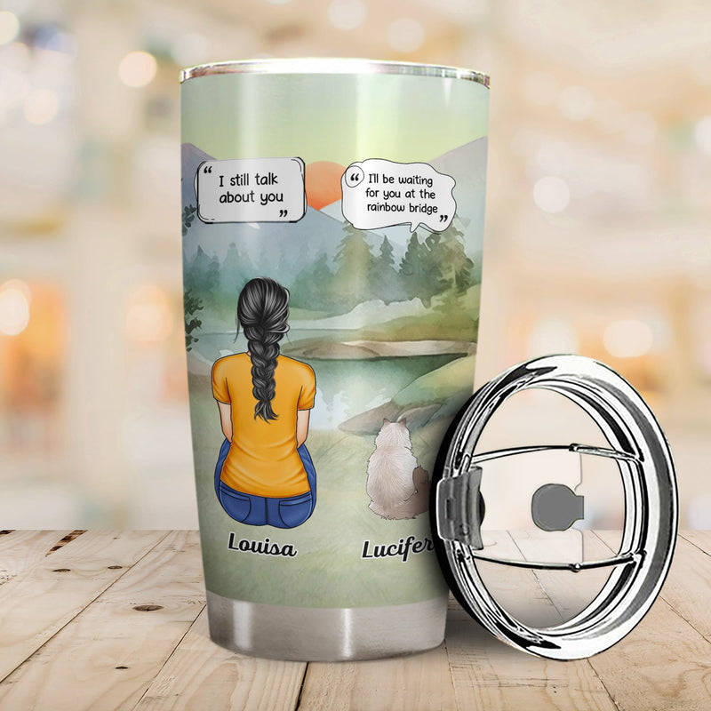 I Miss You I Know - Memorial Gift For Pet Lovers, Dog Mom, Dog Dad, Cat Mom, Cat Dad - Personalized Tumbler