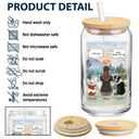 Tu me manques, je sais - Cadeau commémoratif pour les amoureux des animaux, maman chien, papa chien, maman chat, papa chat - Canette en verre transparent personnalisée