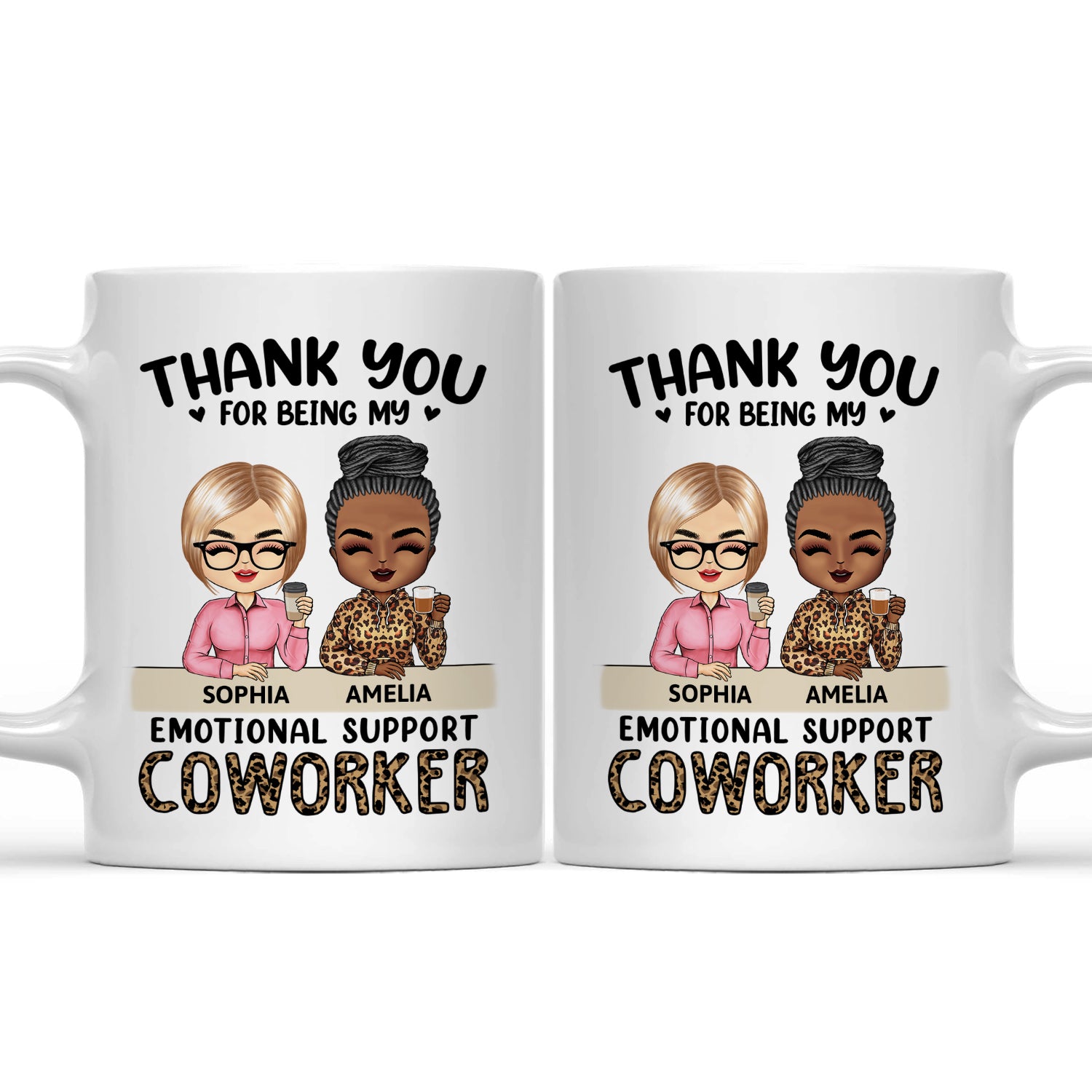 Thank You For Being My Emotional Coworker - Gifts For Colleagues, Besties - Personalized Mug