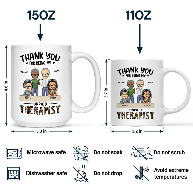 Thank You For Being My Emotional Coworker - Gifts For Colleagues, Besties - Personalized Mug