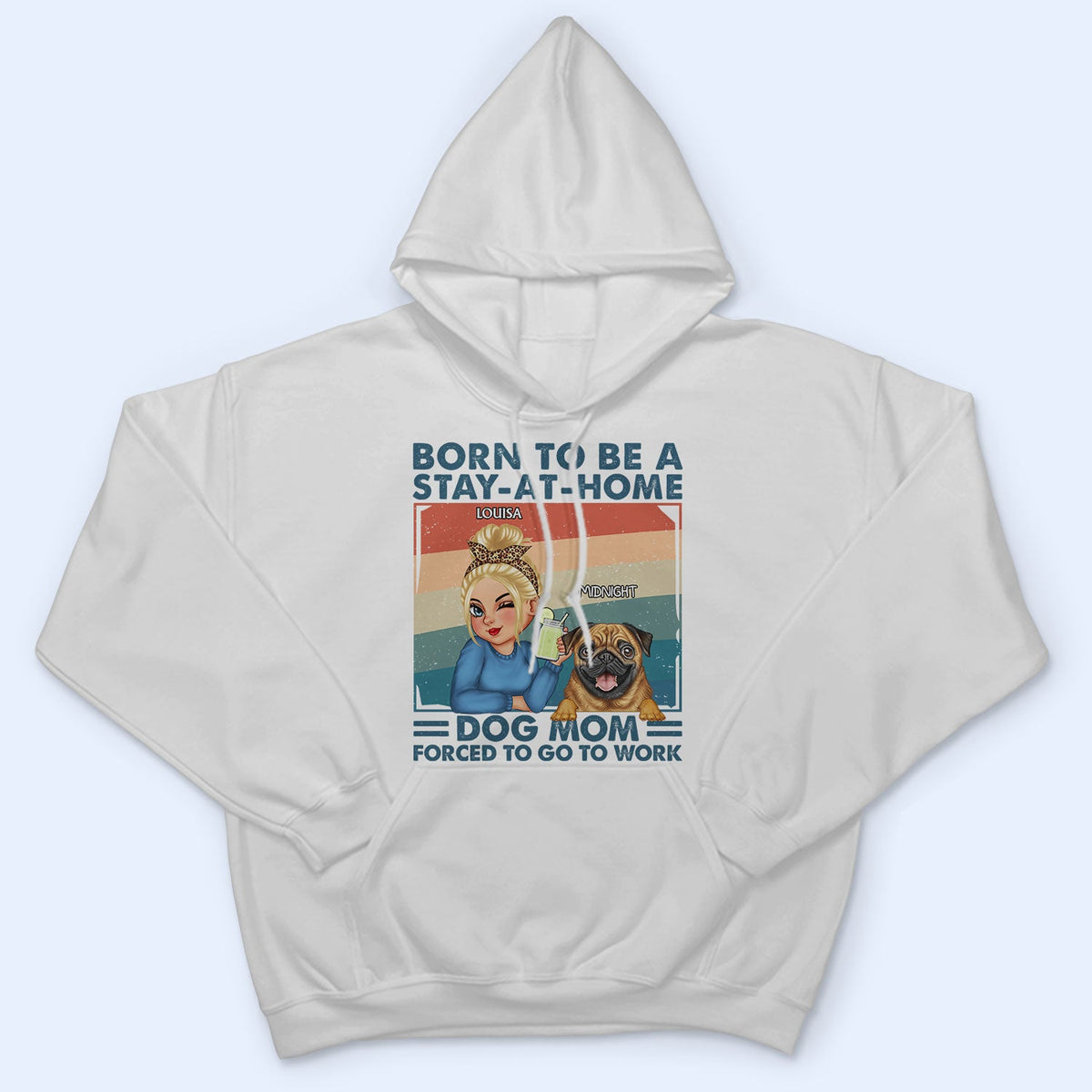 Maman chien au foyer - Cadeau amusant pour les amoureux des chiens et des animaux - T-shirt personnalisé