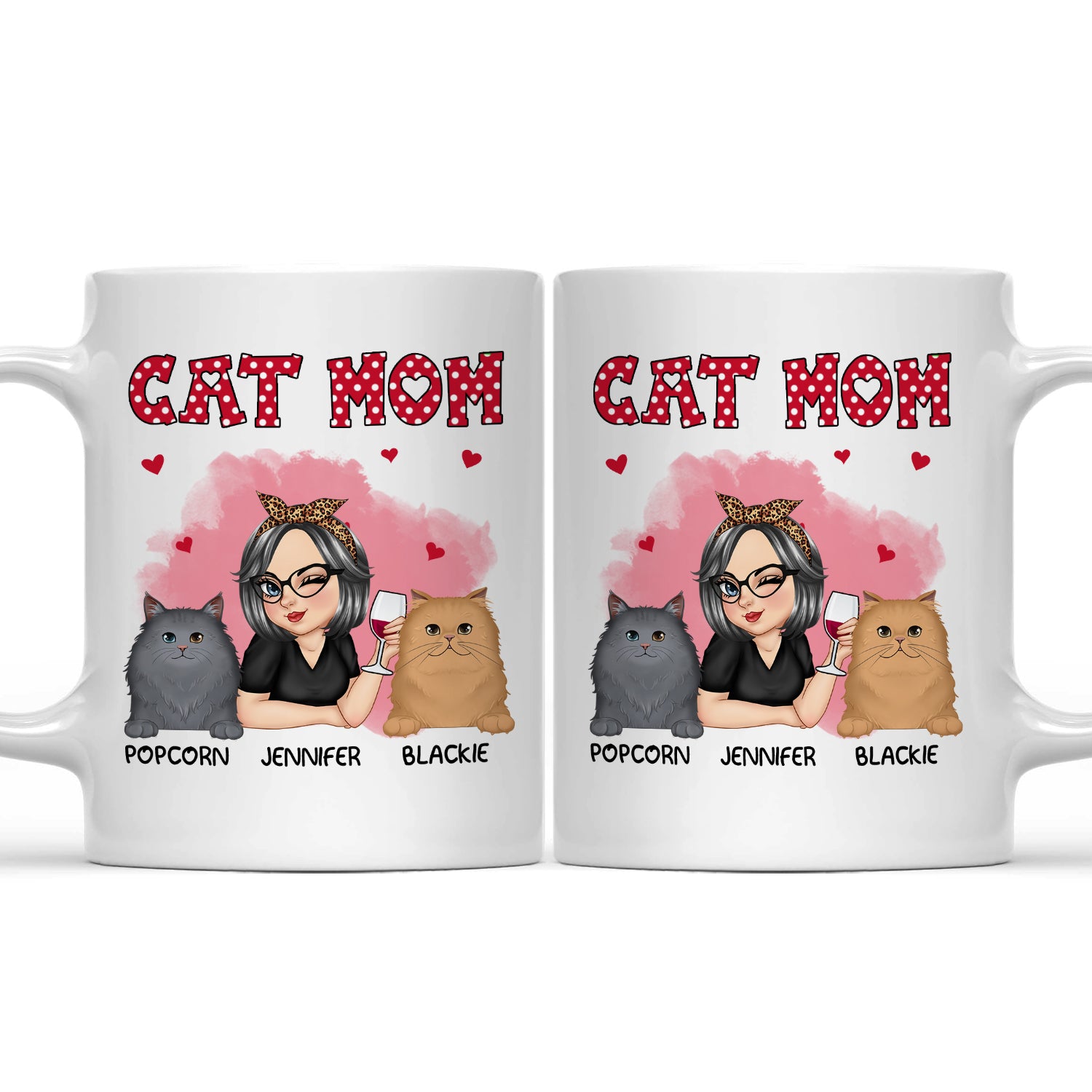 Cat Mom - Funny Gift For Cat Lovers, Pet Lovers - Personalized Mug