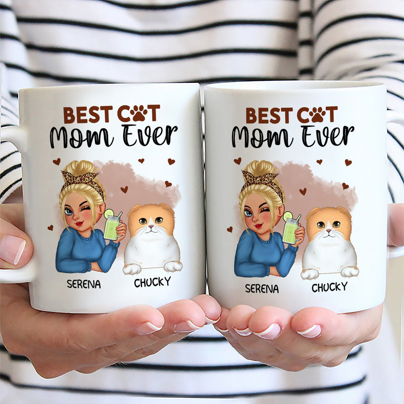 A Girl & Her Cat A Bond That Can't Be Broken - Funny Gift For Cat Lovers, Pet Lovers - Personalized Mug