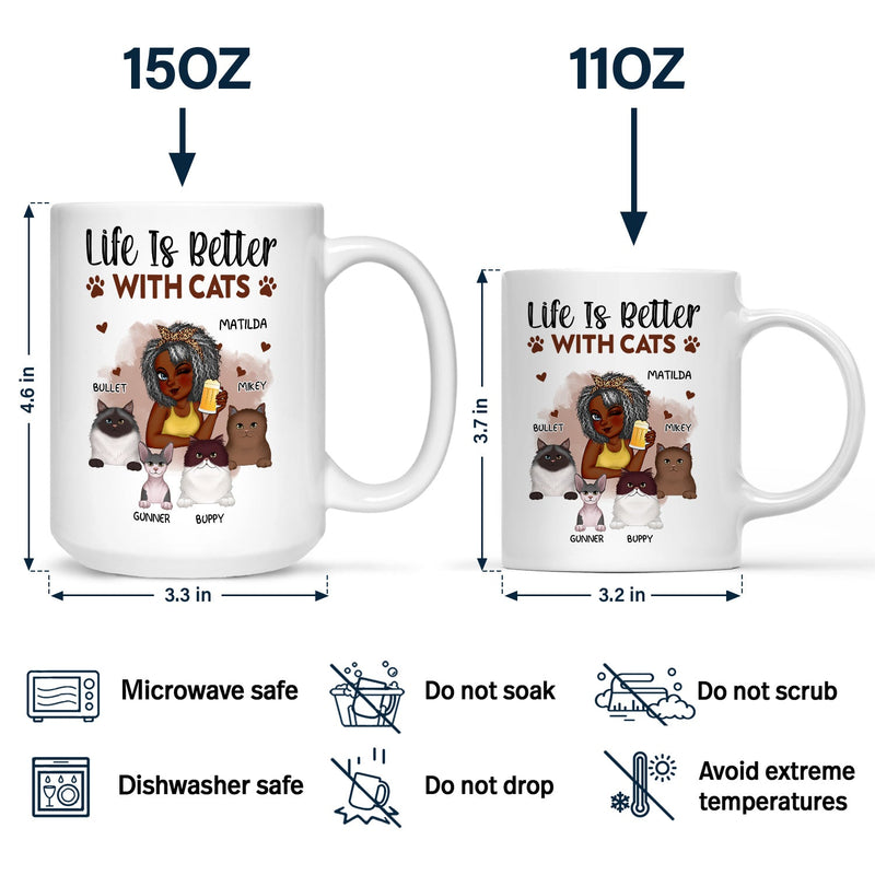 A Girl & Her Cat A Bond That Can't Be Broken - Funny Gift For Cat Lovers, Pet Lovers - Personalized Mug