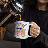 A Girl & Her Cat A Bond That Can't Be Broken - Funny Gift For Cat Lovers, Pet Lovers - Personalized Mug