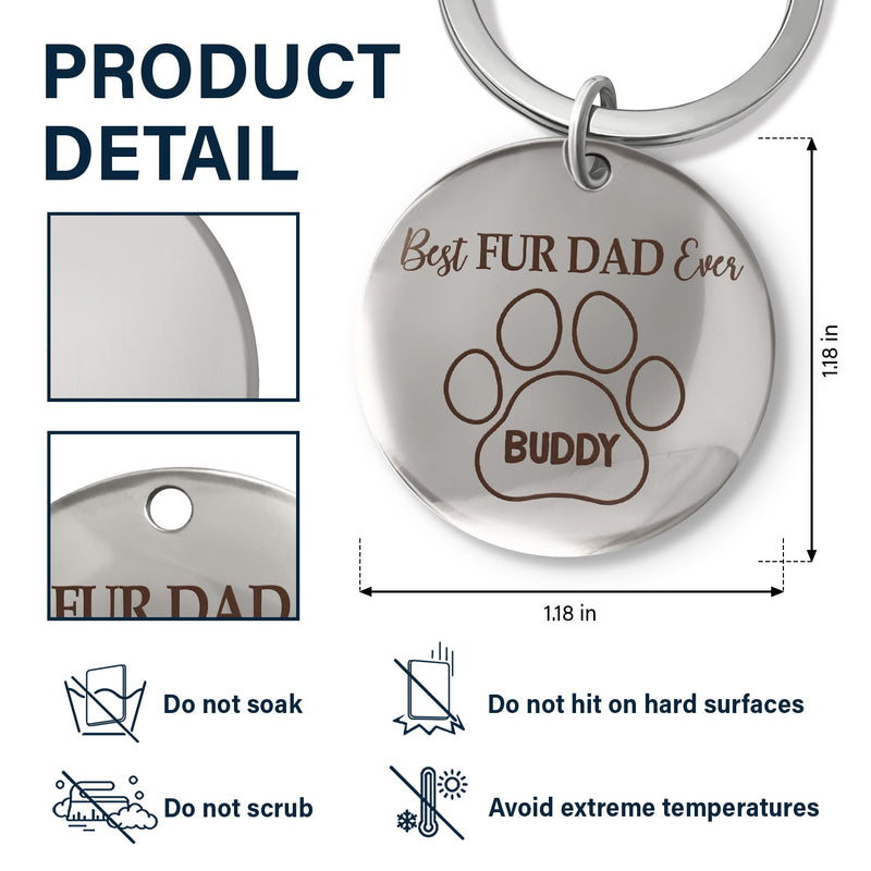 Best Dog Mom Ever - Gift For Dog Lovers, Cat Lovers, Dog Mom, Dog Dad - Personalized Keyring