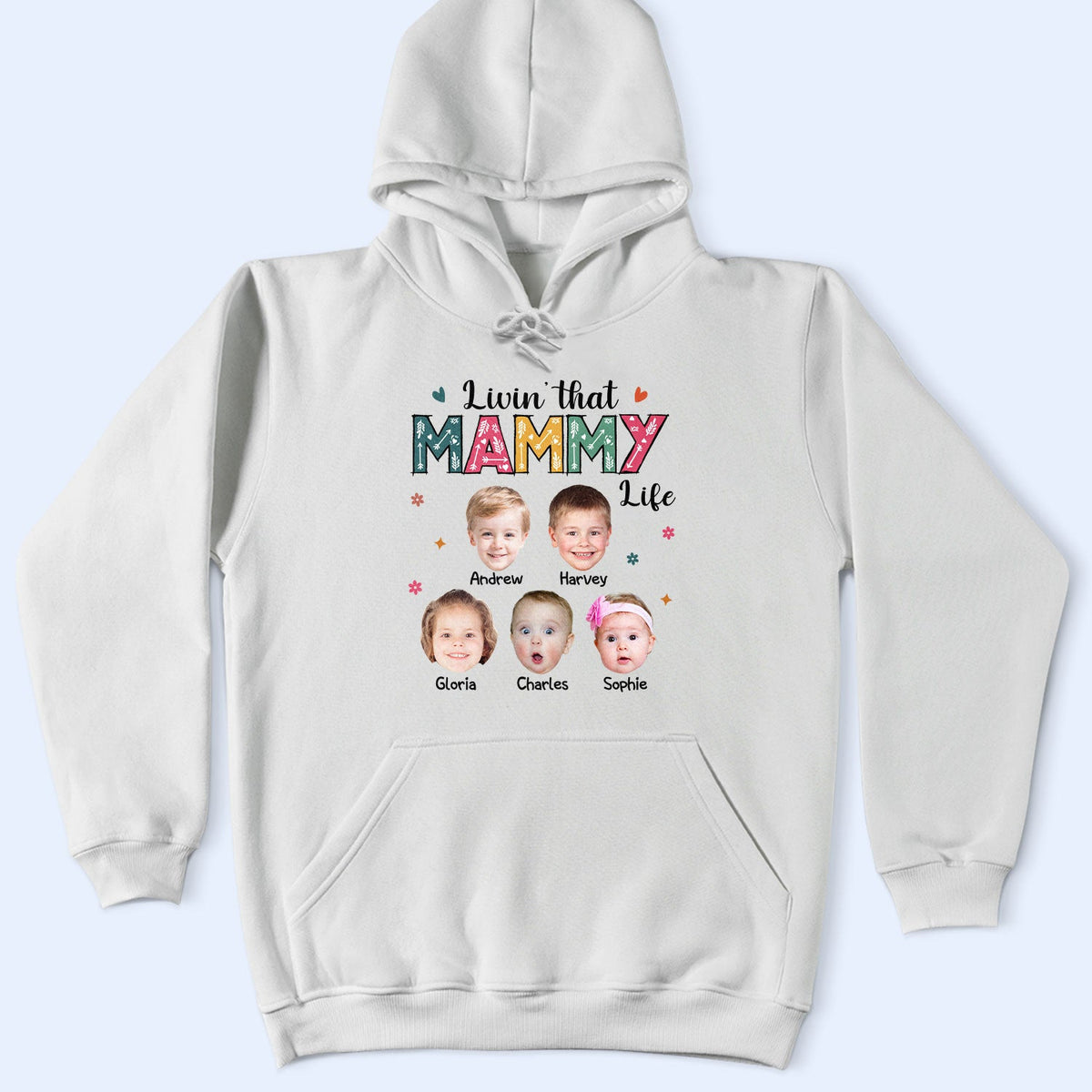 Custom Photo Living That Grandma Life - Funny Gift For Grandma, Mom, Nana, Gigi - Personalized T Shirt