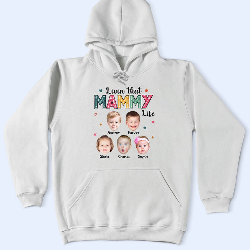 Custom Photo Living That Grandma Life - Funny Gift For Grandma, Mom, Nana, Gigi - Personalized T Shirt