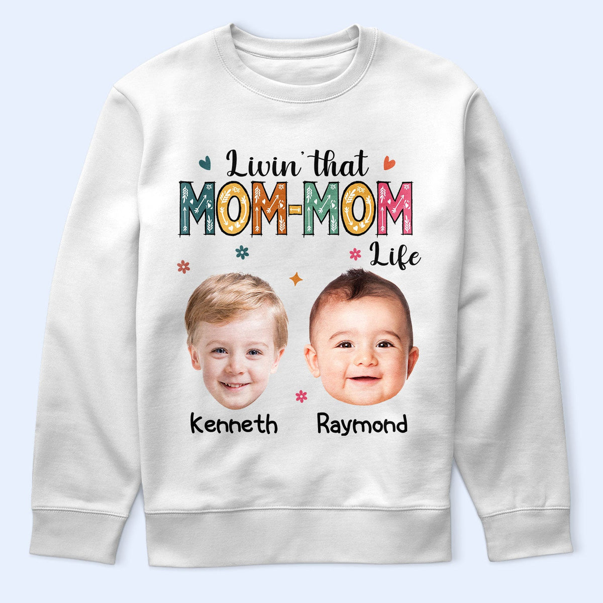 Custom Photo Living That Grandma Life - Funny Gift For Grandma, Mom, Nana, Gigi - Personalized T Shirt