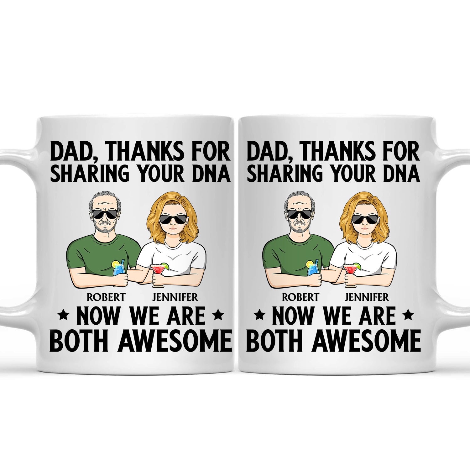 Dad Thanks For Sharing Your DNA - Personalized Mug