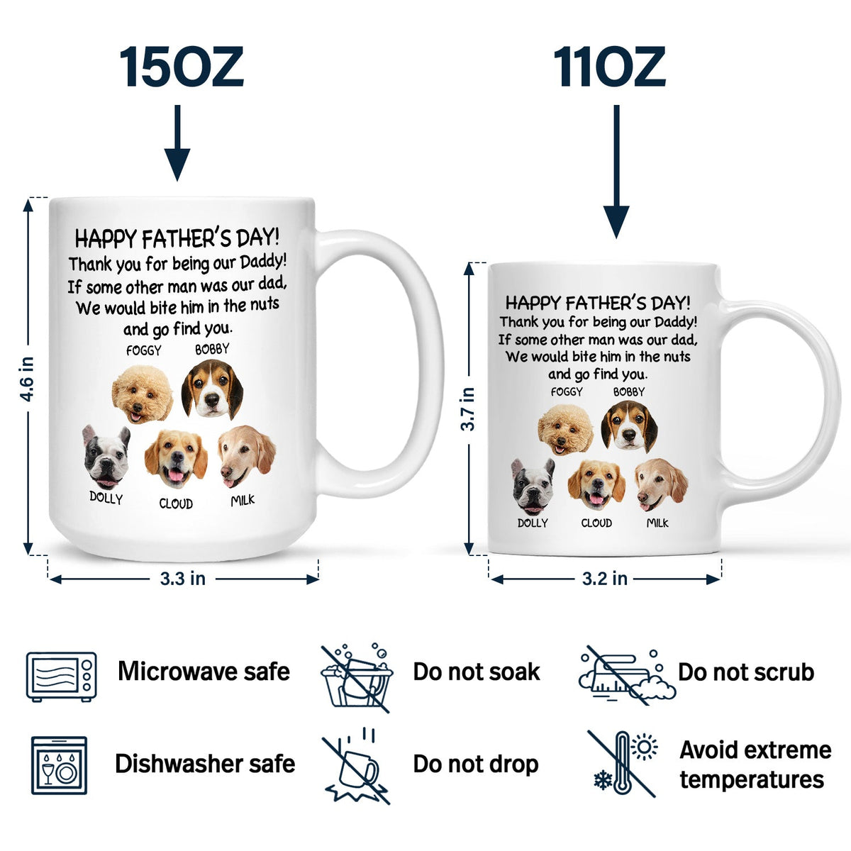 Custom Photo Thank You For Being My Daddy - Personalized Mug