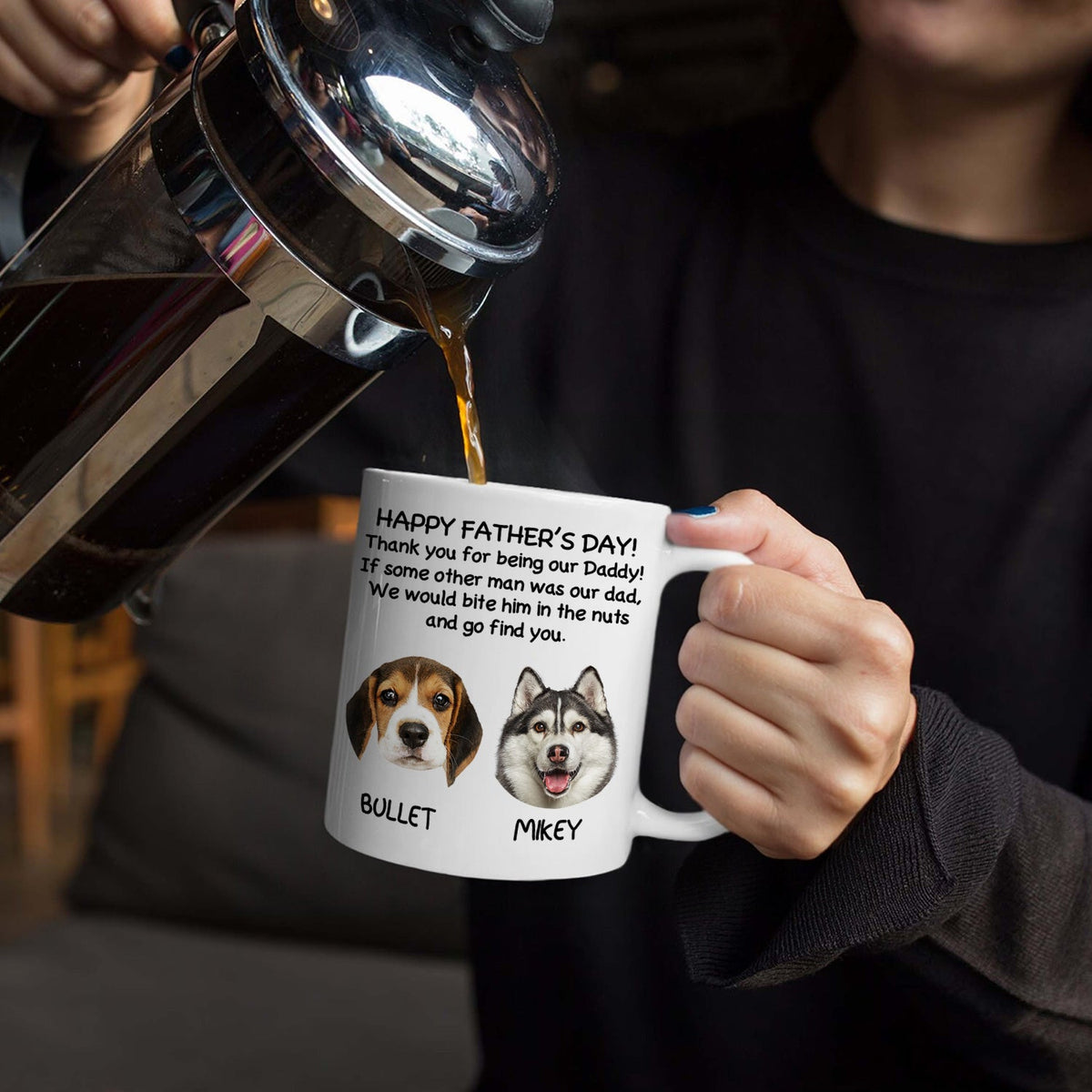 Custom Photo Thank You For Being My Daddy - Personalized Mug