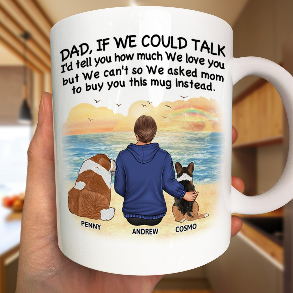 Dog Dad I'd Tell You How Much I Love You - Personalized Mug